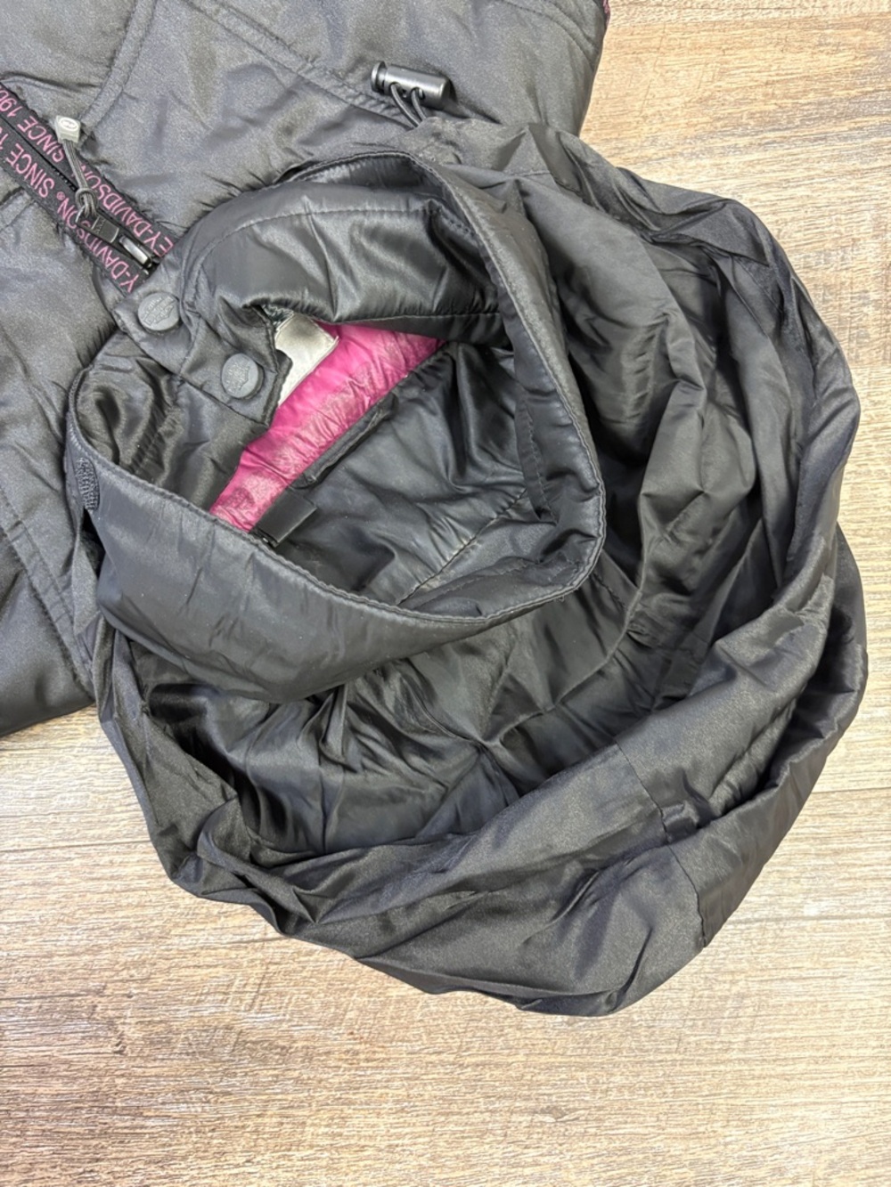Harley-Davidson Quilted Puffer Vest | Black w/ Purple Accents | Moto Layer L - Picture 5 of 11